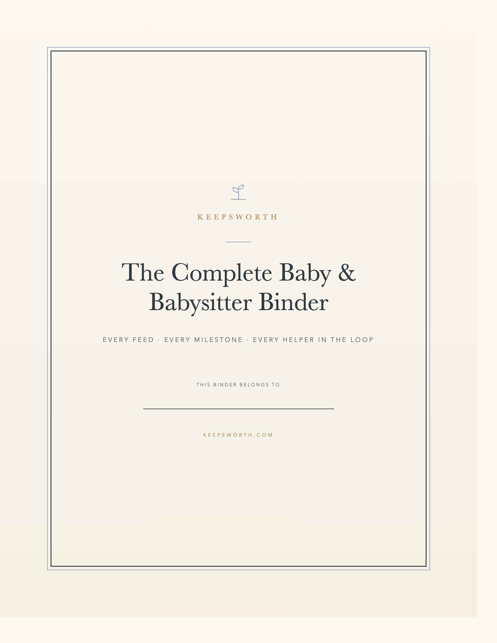 Baby & Babysitter Binder cover