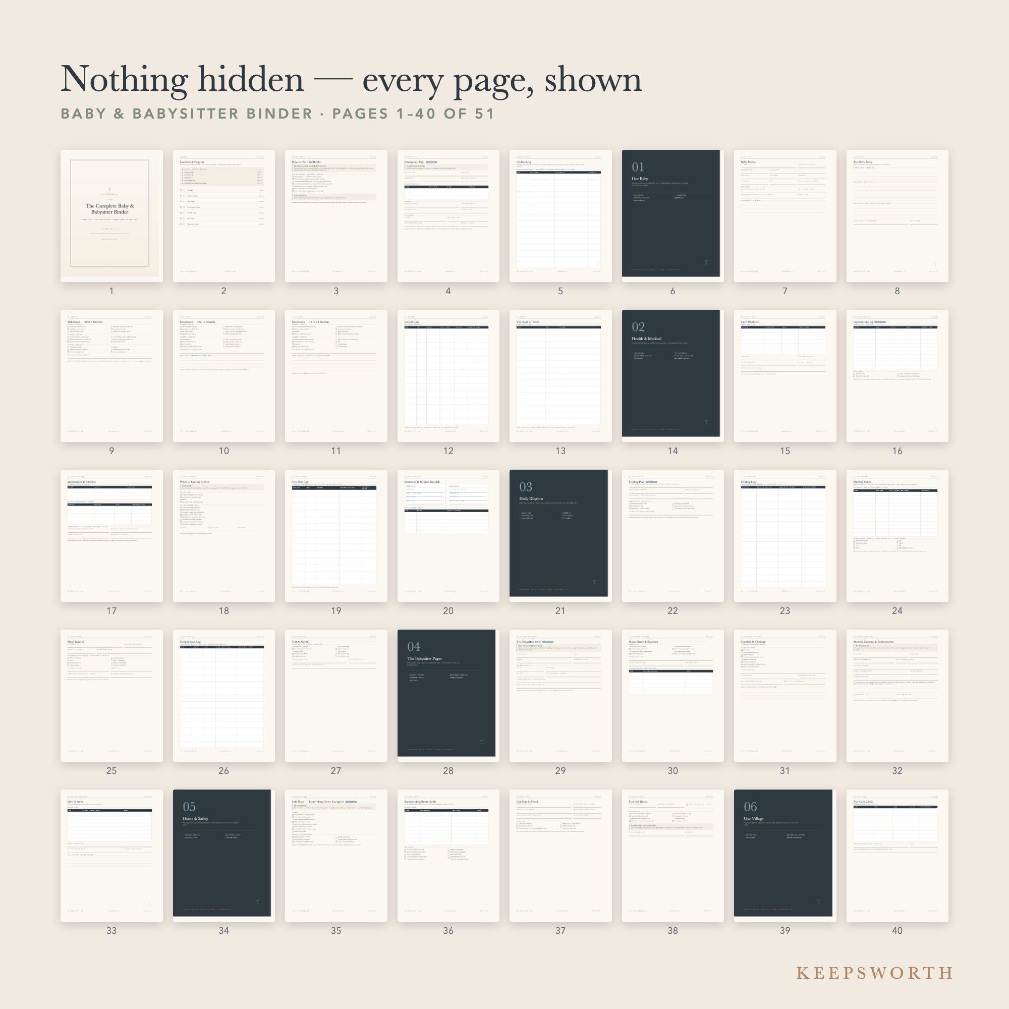 Contact sheet — every page shown, part 1