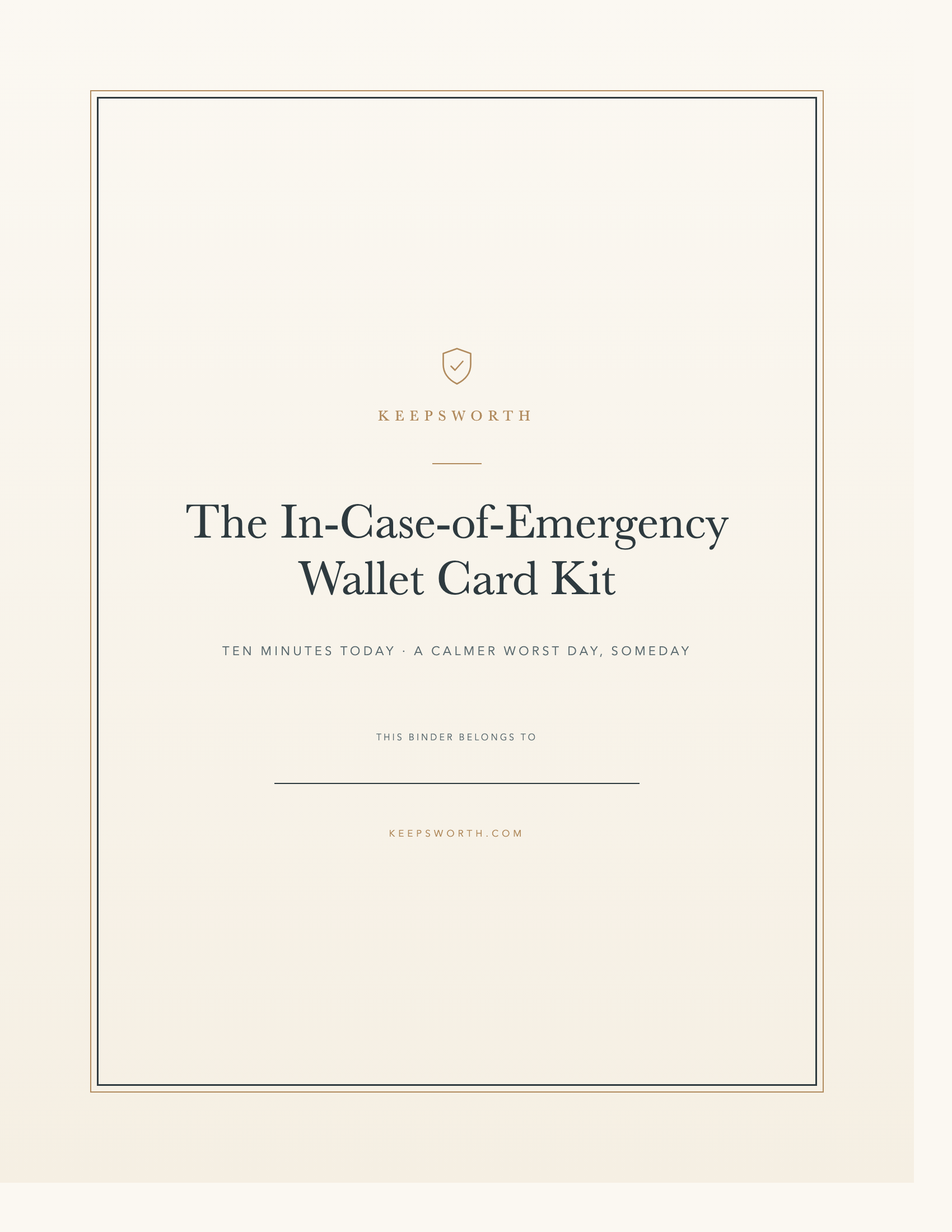 ICE Wallet Card Kit cover